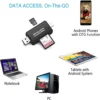 Adaptador de SD y micro SD a USB o USB tipo C NDOOL 3 en 1 USB 3.0 lector de tarjeta negro compatible múltiples dispositivos Tecnologia y widgets mx 3