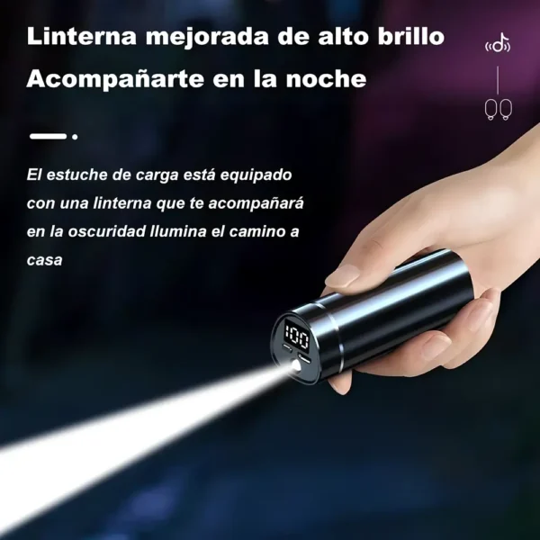 Audífonos Inalámbricos Bluetooth 5.0 Con Linterna y Manos Libres - Negro - tecnología y gadgets mx 1