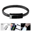 Cargador tipo C Pulsera de Cuero WYBU blanco negro marron tecnologia y widgets mx 2
