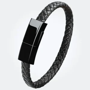Cargador tipo C Pulsera de Cuero WYBU blanco negro marron tecnologia y widgets mx