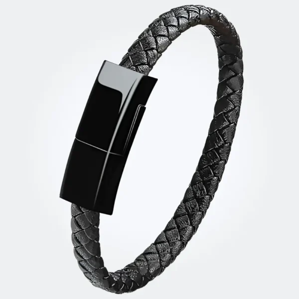 Cargador tipo C Pulsera de Cuero WYBU blanco negro marron tecnologia y widgets mx