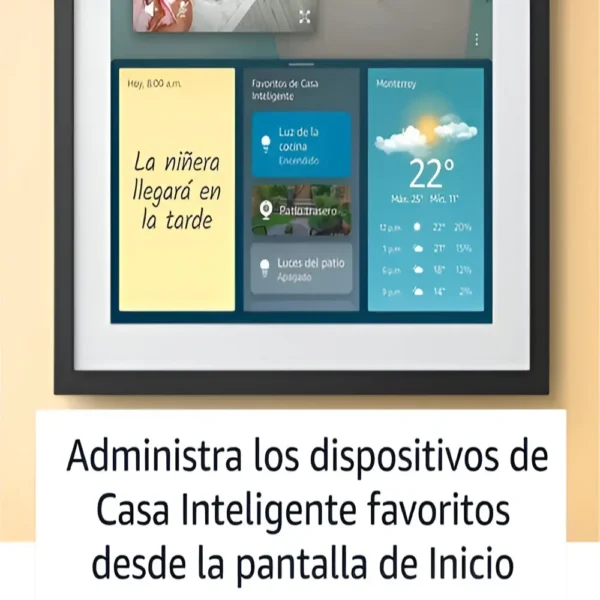 Cuadro inteligente asistente virtual Amazon Echo Show 15 pantalla tactil Full HD organizacion entretenimiento hogar negro blanco tecnologia y widgets mx 3