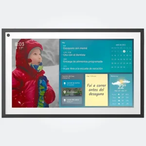Cuadro inteligente asistente virtual Amazon Echo Show 15 pantalla tactil Full HD organizacion entretenimiento hogar negro blanco tecnologia y widgets mx