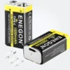 ENEGON 2 Paquetes de Baterías de Litio Recargables de 9V 1000mAh con Cable de Carga Type C 2 en 1 tecnologia y widgets mx