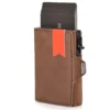 Estuche Pop-Up para tarjetas de crédito con protección RFID billetera de cuero genuino con compartimento para billetes y monedas tecnologia y widgets mx 2