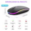 Free Wolf X15 Mouse Bluetooth Negro ergonomico recargable sensor 1600 dpi portatil Tecnologia y widgets mx 1