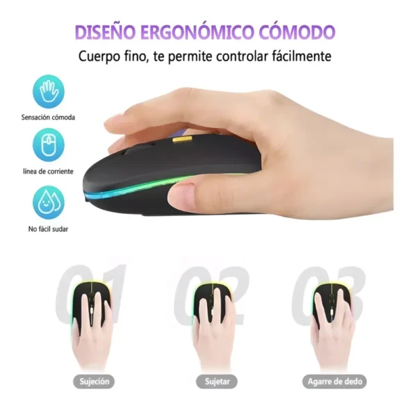 Free Wolf X15 Mouse Bluetooth Negro ergonomico recargable sensor 1600 dpi portatil Tecnologia y widgets mx 2