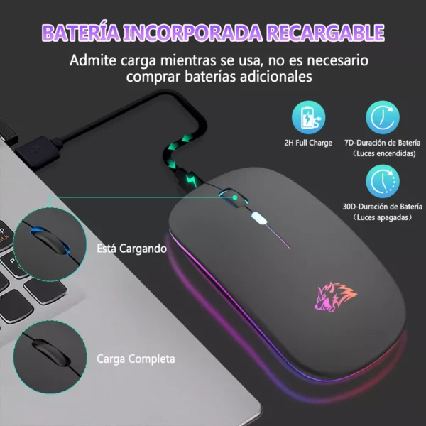 Free Wolf X15 Mouse Bluetooth Negro ergonomico recargable sensor 1600 dpi portatil Tecnologia y widgets mx 3