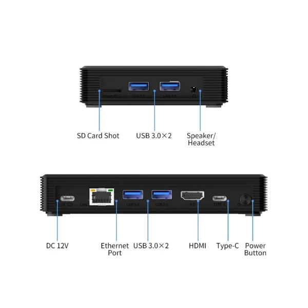Higole 2 Tableta Industrial Windows 11 Mini PC Pantalla Táctil 16GB 256GB Intel N5095 Black tecnologia y widgets mx 2