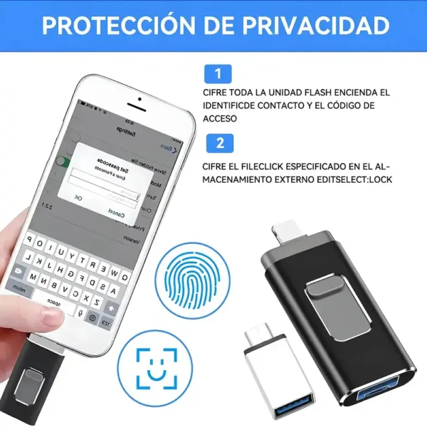 Memoria USB 4 en 1 Flash Drive 64 GB tecnologia y gadgets mx 2