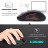 Mouse Inalambrico para pc 2,4G ergonómico DPI 5 niveles compatibilidad universal portable Tecnología y widgets mx 1