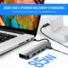 Rankman Extensor HUB USB C a 4K HDMI compatible multiple dispositivos MacBook Samsung carga rapida 87W Tecnologia y widgets mx 3