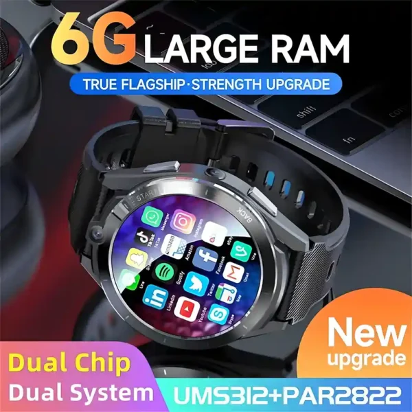 Smart Watch S40 negro 6gb ram 128gb android 11 cámara dual 8MP sport fitness GPS tecnología y gadgets mx 6