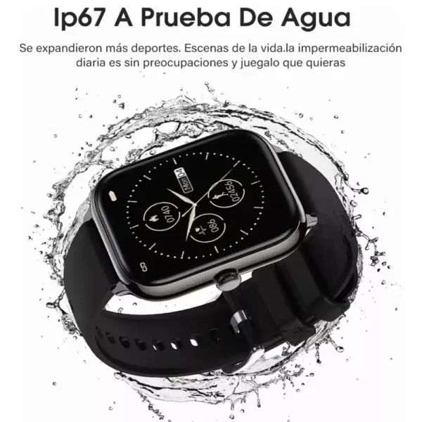 Smart Watch cuadrado deportivo Eulalia T11C 1.85 pulgadas HD táctil Bluetooth GPS frecuencia cardíaca sueño calorías 24 deportes IP67 Android iOS tecnología y gadgets mx 4