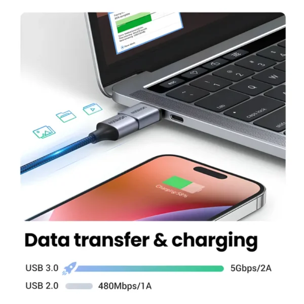 UGREEN Adaptador USB 3.0 OTG Tipo C a USB Hembra Convertidor Thunderbolt 3 MacBook Pro Air Xiaomi Samsung S20 S10 OTG tecnologia y widgets mx 1