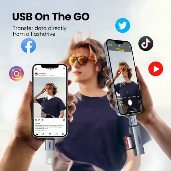 UGREEN Adaptador USB 3.0 OTG Tipo C a USB Hembra Convertidor Thunderbolt 3 MacBook Pro Air Xiaomi Samsung S20 S10 OTG tecnologia y widgets mx 4