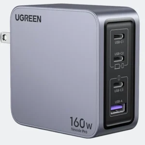 UGREEN Nexode Pro 160W Cargador Tipo C PPS GAN Cargador de Pared 4 Puertos Carga Rápida Compatible con iPhone 15 Pro 14 Galaxy S23 Pixel 8 Steam Deck tecnologia y widgets mx
