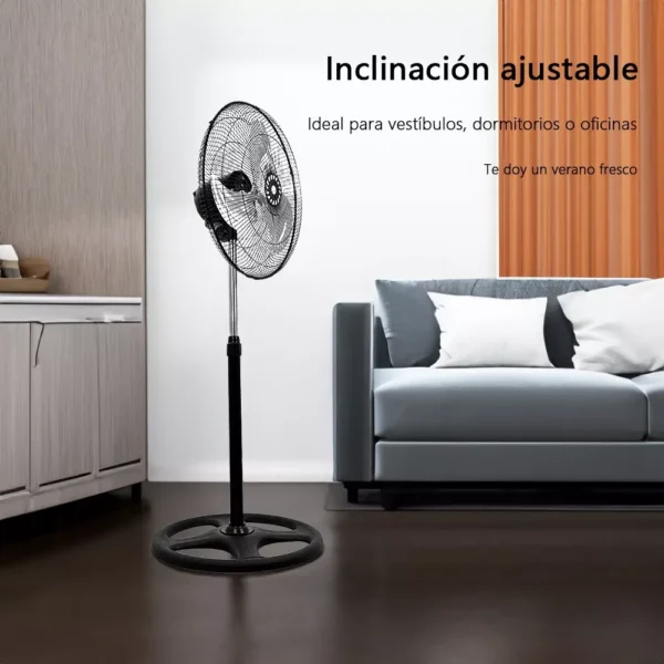 Abanico de Pedestal Pro 3 Aspas Metálicas 60W para Hogar y Oficina Tecnología y gadgets mx 4