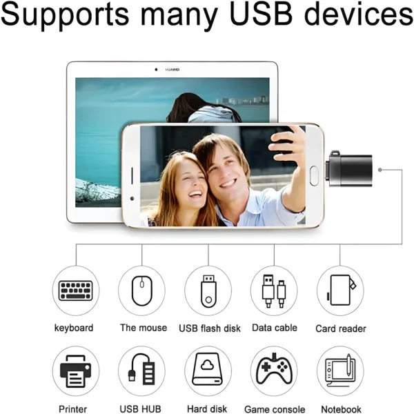 CARYWON USB C OTG 2 Unidades Adaptador USB C a USB 30 Adaptador OTG Tipo C Convertidor USB a Tipo C Función OTG Compatible Dispositivos con USB Tipo C Tecnología y Gadgets MX 3