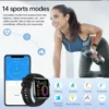 LOLO Smartwatch Negro Impermeable Unisex IP67 Android iOS 14 Modos Salud Bluetooth Tecnología y Gadgets MX 3