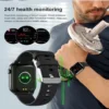 LOLO Smartwatch Negro Impermeable Unisex IP67 Android iOS 14 Modos Salud Bluetooth Tecnología y Gadgets MX 4