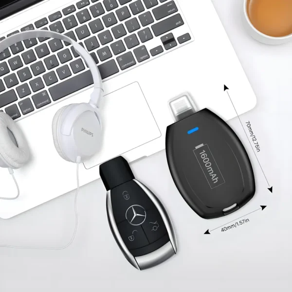 Llavero cargador portátil para Android mini cápsula de emergencia ultra compacta USB-C batería externa de carga rápida llavero de 1500 mAh tipo C tecnología y gadgets mx 2
