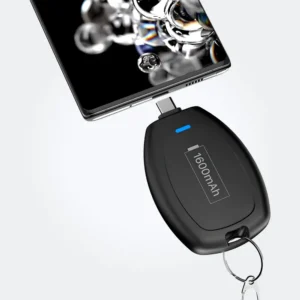 Llavero cargador portátil para Android mini cápsula de emergencia ultra compacta USB-C batería externa de carga rápida llavero de 1500 mAh tipo C tecnología y gadgets mx