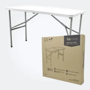 Mesa Plegable de Plástico Portátil 1.23 m de Portafolio Event Color Blanco Tecnología y gadgets mx