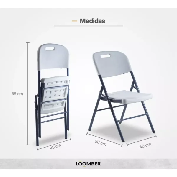 Pack 4 Sillas Plegables Loomber Tecnología y gadgets mx 2