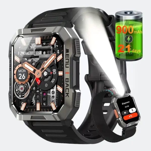 Reloj inteligente Smart Watch militar para hombre Blackview W60 Bluetooth 2.1 Sports IP68 900mah linterna tecnología y gadgets mx