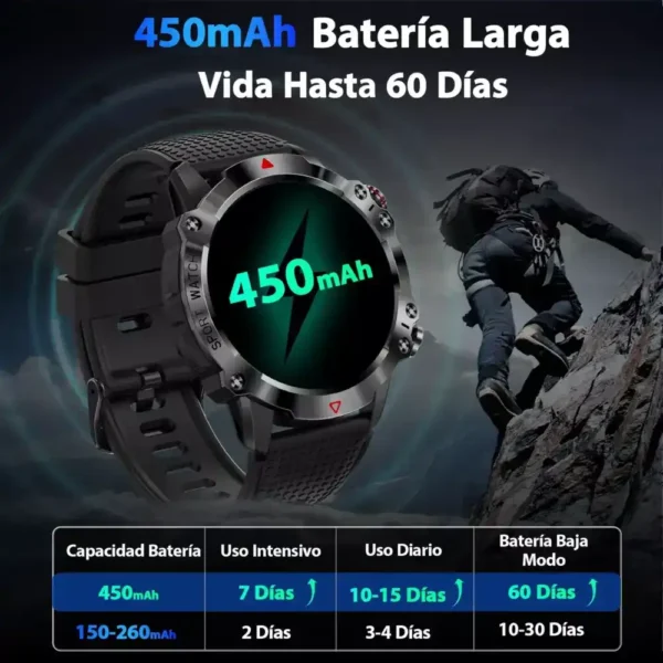 Smartwatch Rudo Hombre Bluetooth IP67 Tecnología y Gadgets MX 4