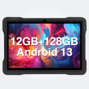 Tablet con funda JUSYEA J5 Andorid 13 10.1 128GB negra y 12GB de memoria RAM con Funda EVA 5G tecnología y gadgets mx
