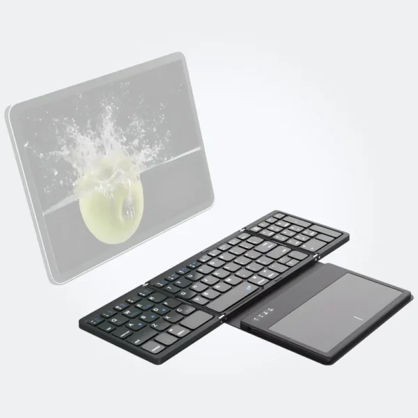 Teclado Inalámbrico Ultra Delgado Plegable Con Touchpad Gran tecnología y gadgets mx