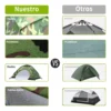 Tienda de Campaña de 2 a 3 Personas militar Tecnología y gadgets mx 1