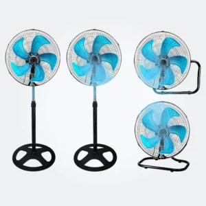 Ventilador Pro 3 en 1, Piso, Pared y Pedestal con 5 Aspas de Aluminio, Tecnología y Gadgets MX